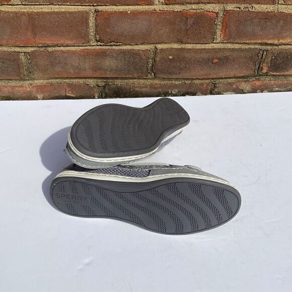 Sperry Sand Grey Canvas Firefish Core Top-Sider Boat Slip On Shoe Size 5 NEW - Picture 7 of 10